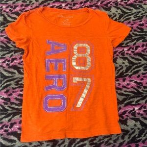 Aeropostale Orange Graphic Tee